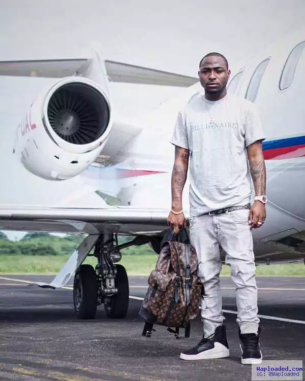 Photos: Davido Travels In A Private Jet